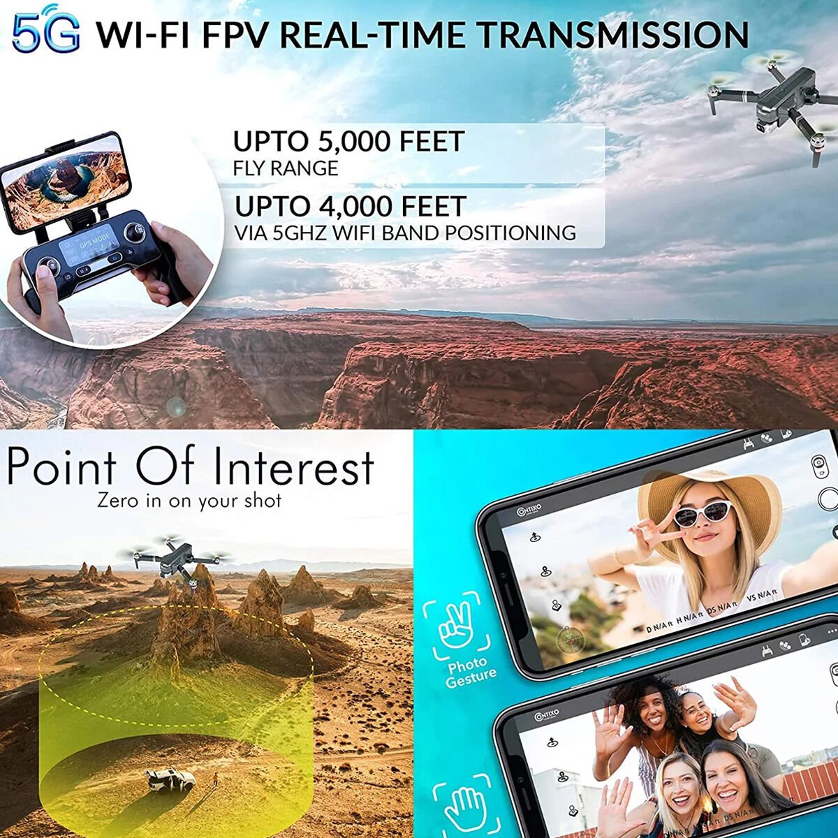 Contixo F35 RC GPS Drone with 4K UHD Camera