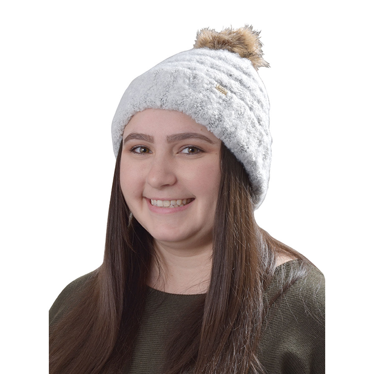 David & Young Women's Marled Pom Beanie