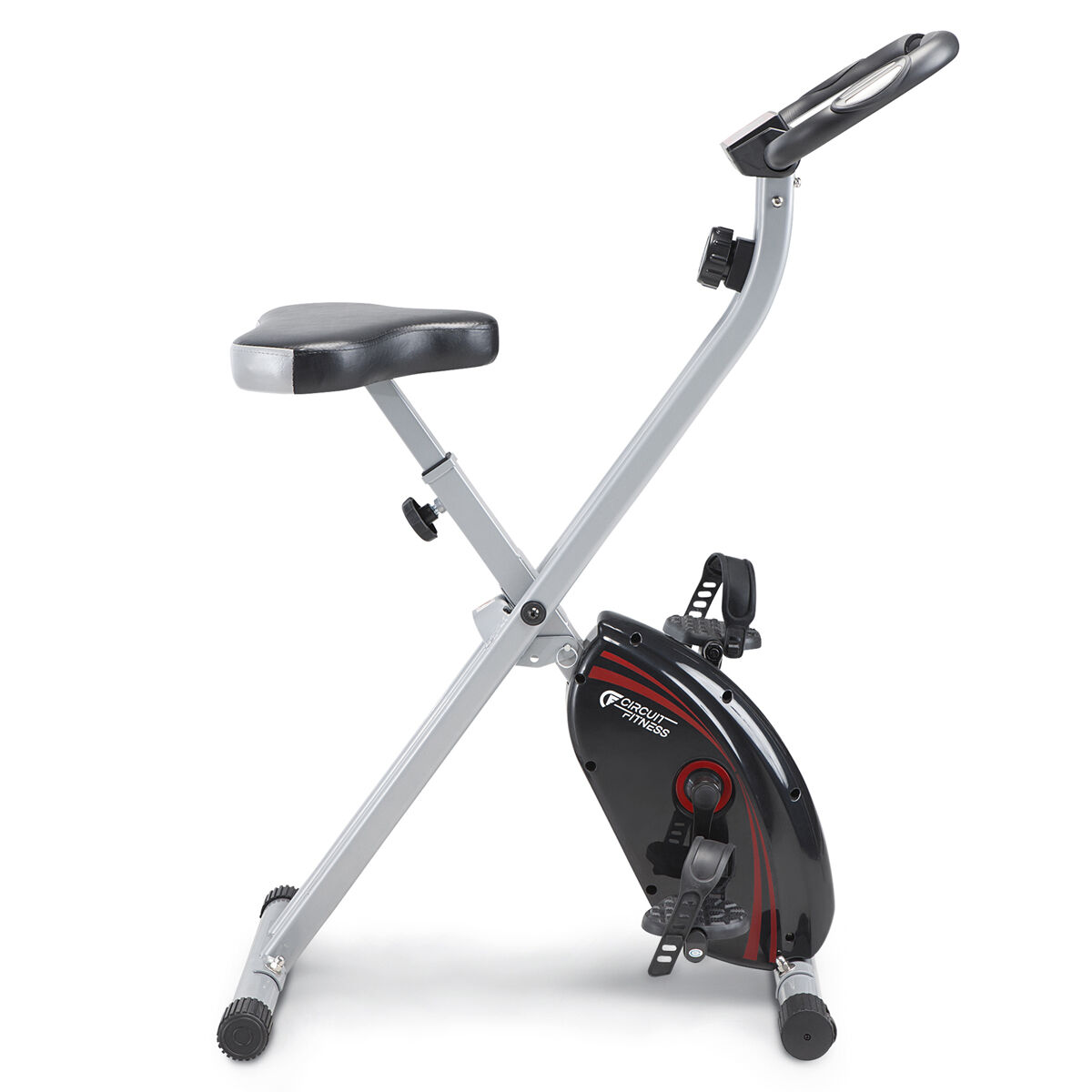 Circuit Fitness Folding Upright Exercise Bike with Adjustable Resistance
