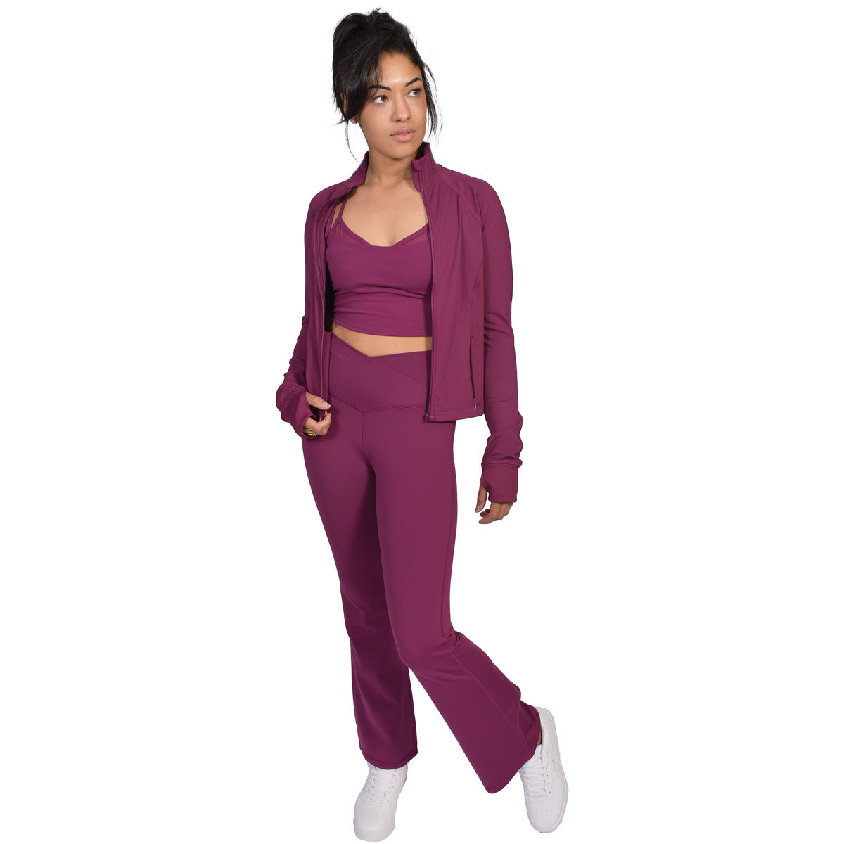 90 Degree Women's Cropped Zip-up Yoga Jacket