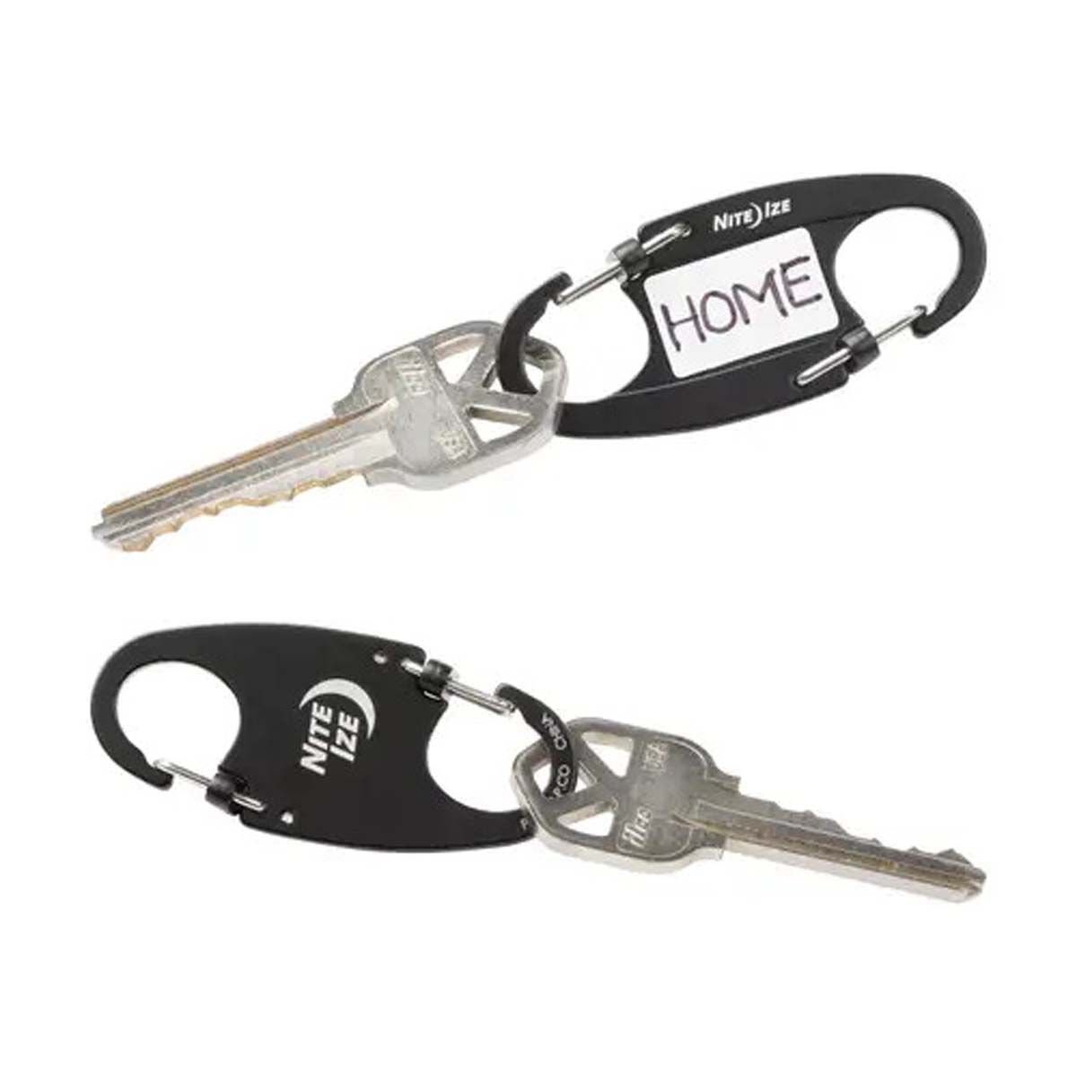 Nite Ize IdentiKey SlideLock Dual Carabiner - 2 Pack - Black/Blue