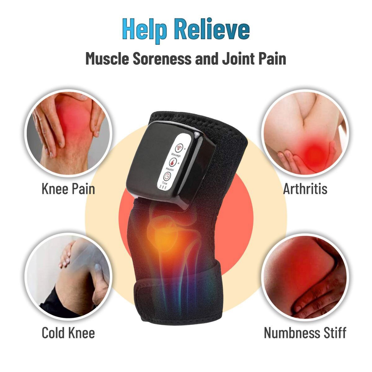Trakk Heating Massaging Knee & Shoulder Brace and Wrap