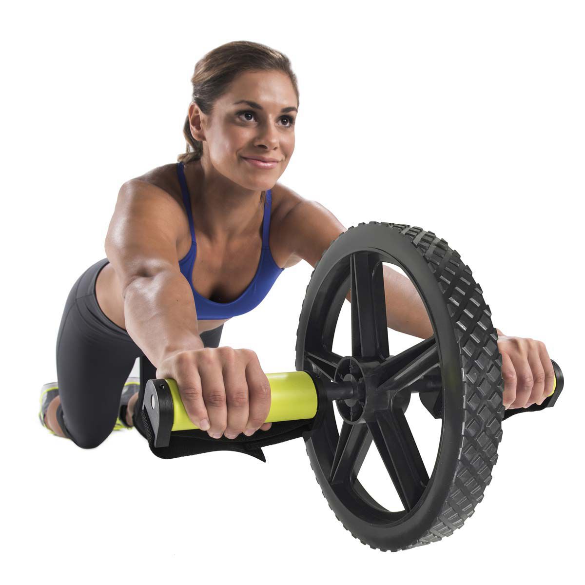 Go Fit Extreme Abdominal Wheel With Slip-Resistant Hand/Foot Handles with Training Manual
