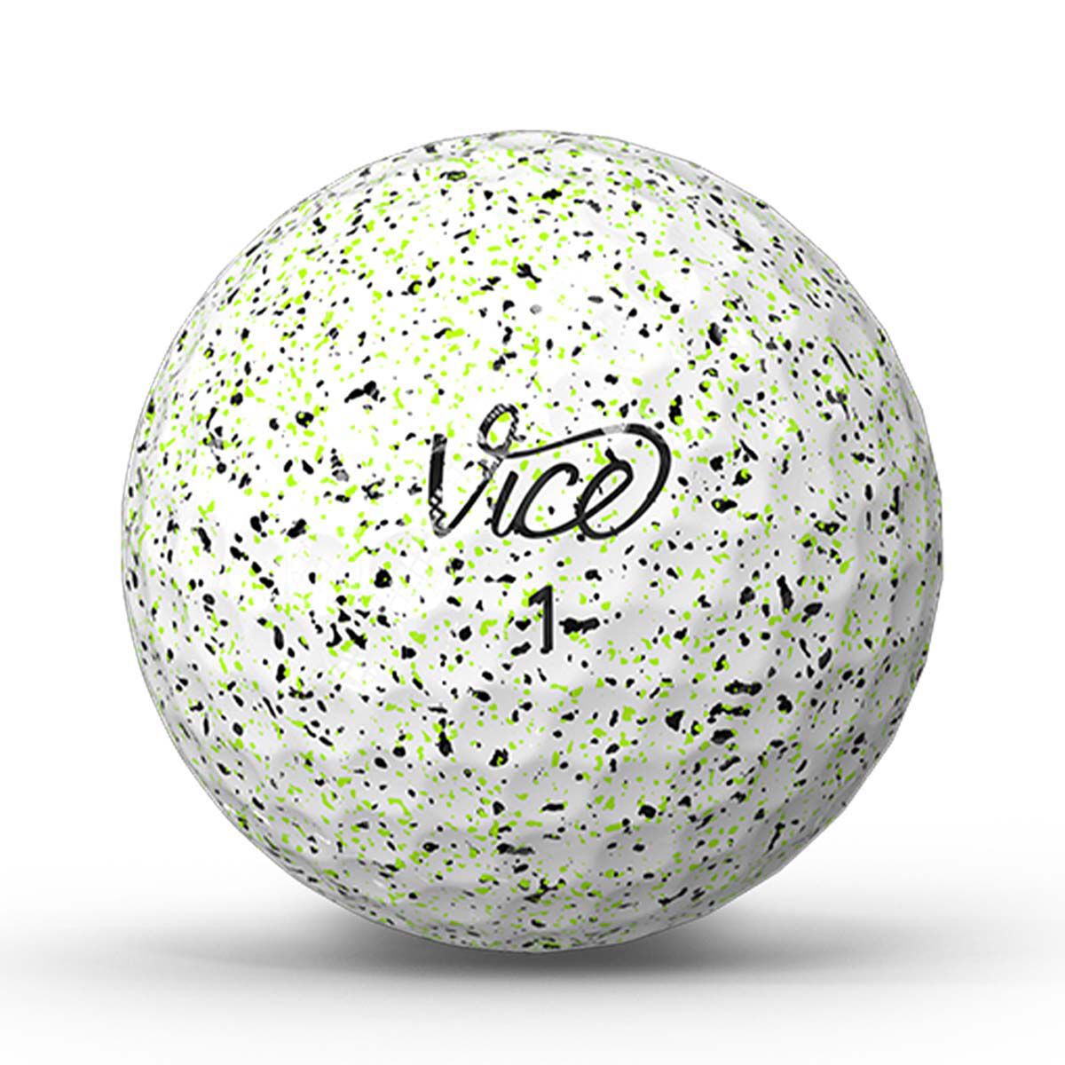Vice Golf Pro Plus Green/Black Drip 12 Pack Golf Balls