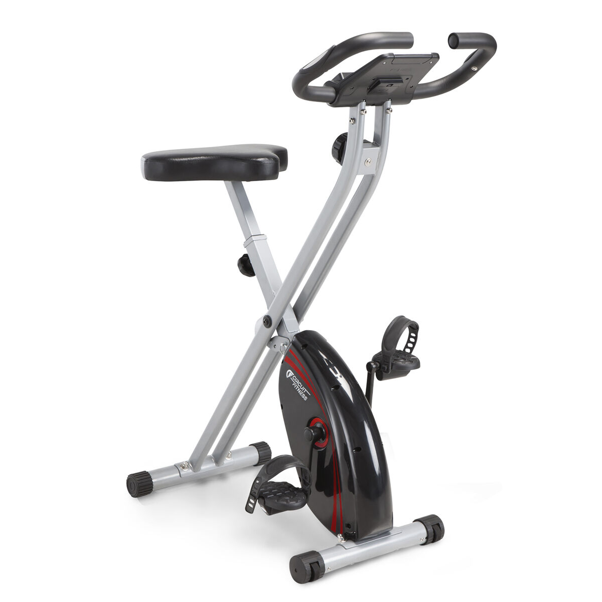 Circuit Fitness Folding Upright Exercise Bike with Adjustable Resistance