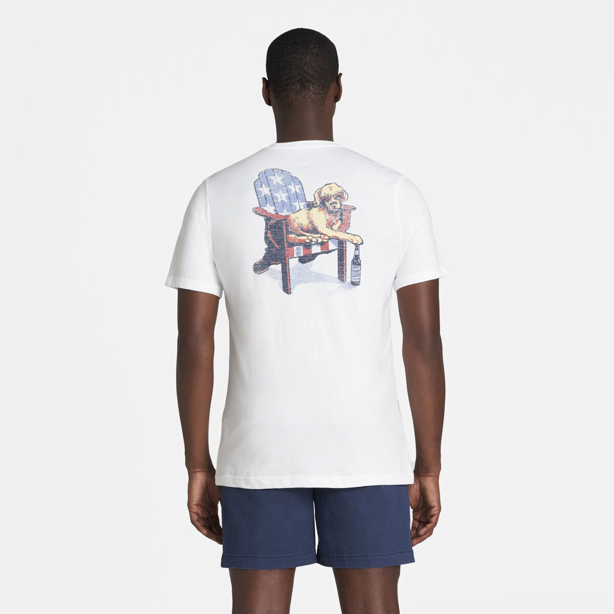 Izod Men's White Flag Tee