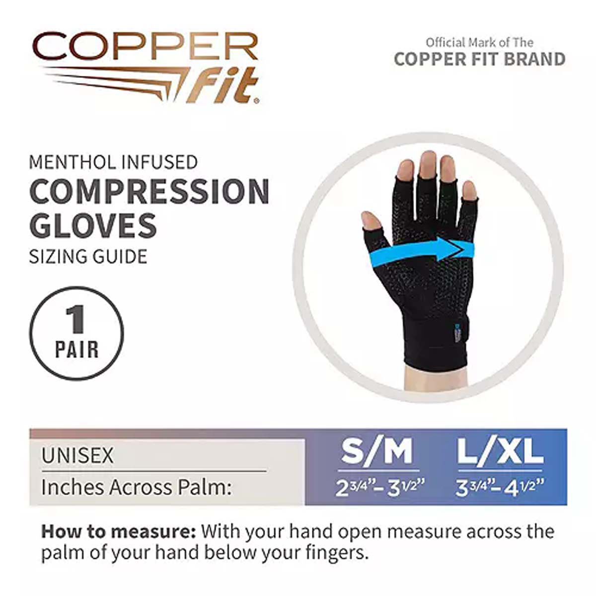 Copper Fit Ice Compression Gloves