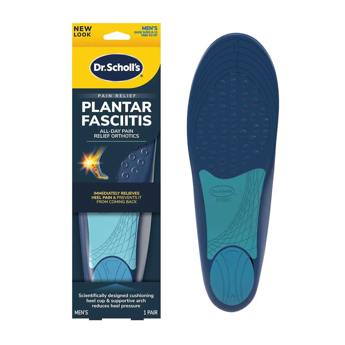 Dr Scholls Men's Plantar Fasciitis All-Day Pain Relief Orthotics Insoles