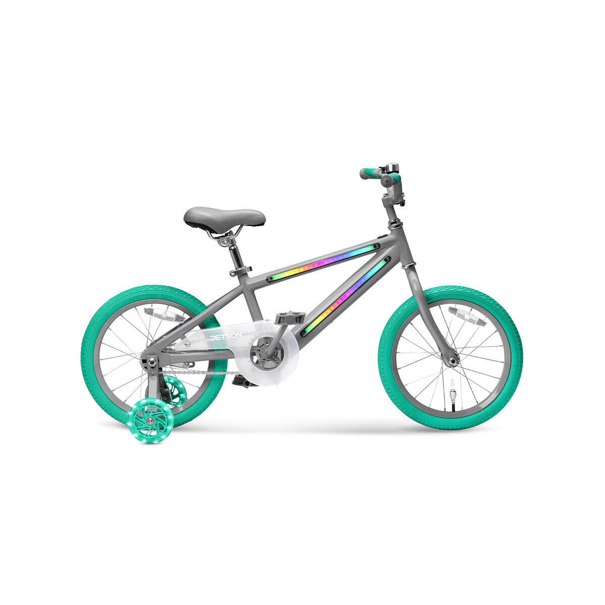 Jetson JLR M Light Up Bike 16in, GREY/TEAL