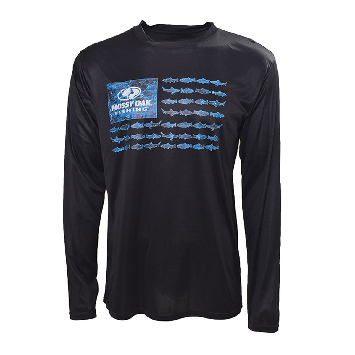 Mossy Oak Fish Men's Fish Flag UV Long Sleeve Tee