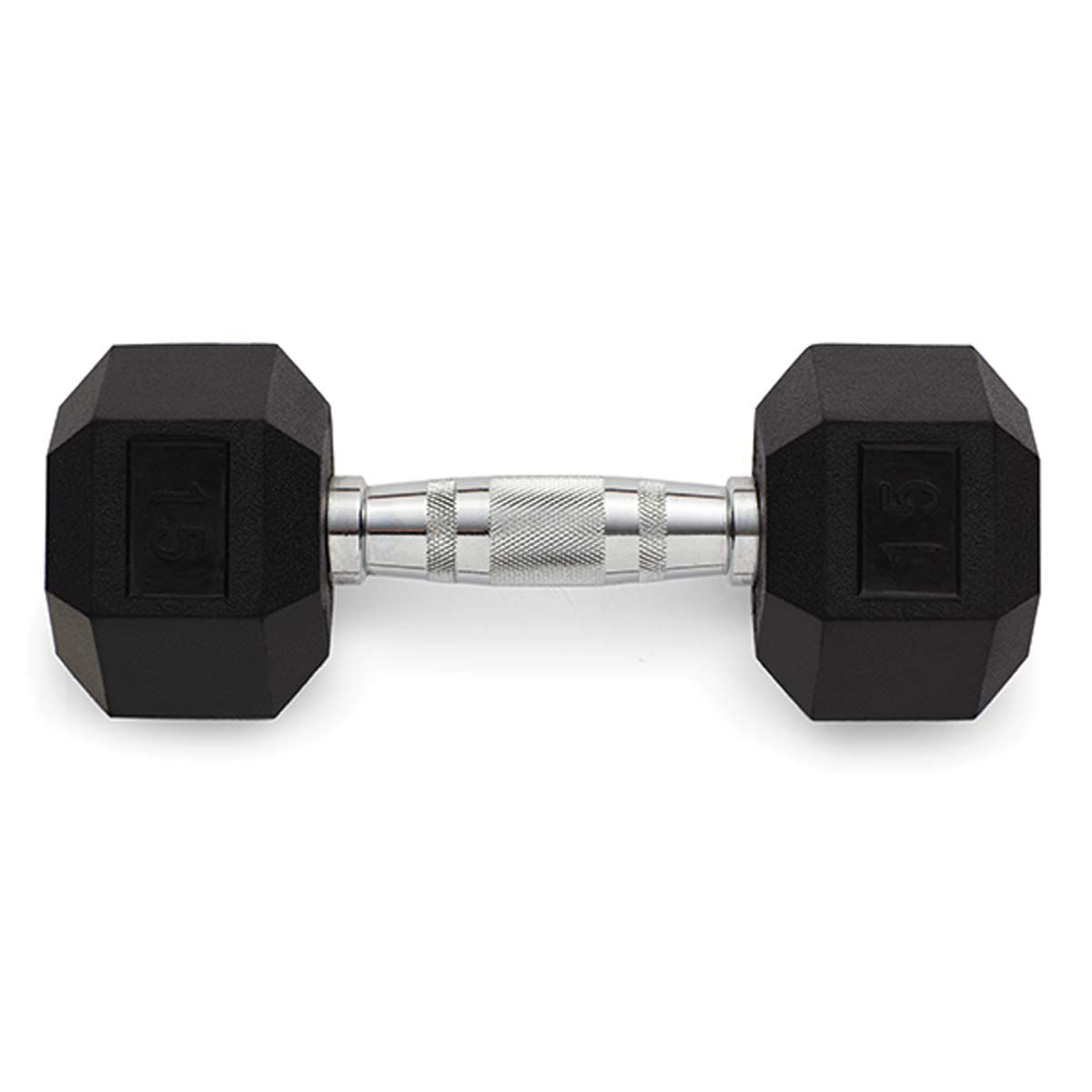 Weider 15lb Rubber Hex Dumbbell