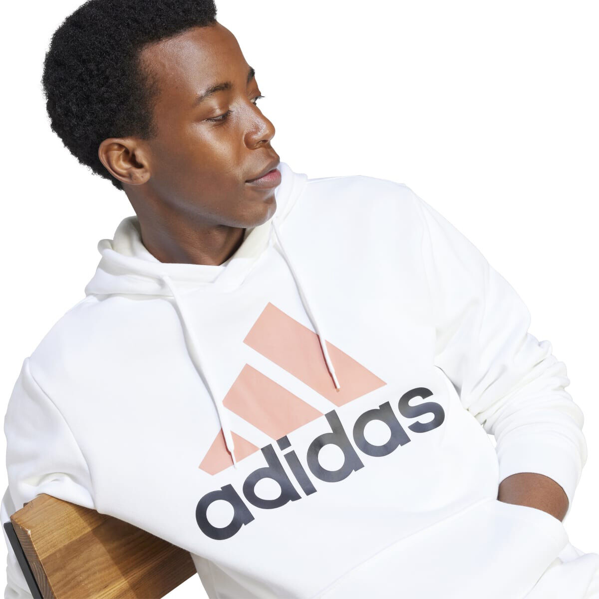 adidas Men's Big Logo Flc Hood