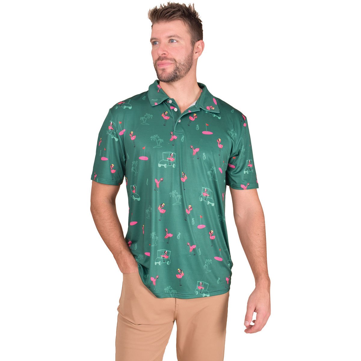 Aeroline Men's Print Polo