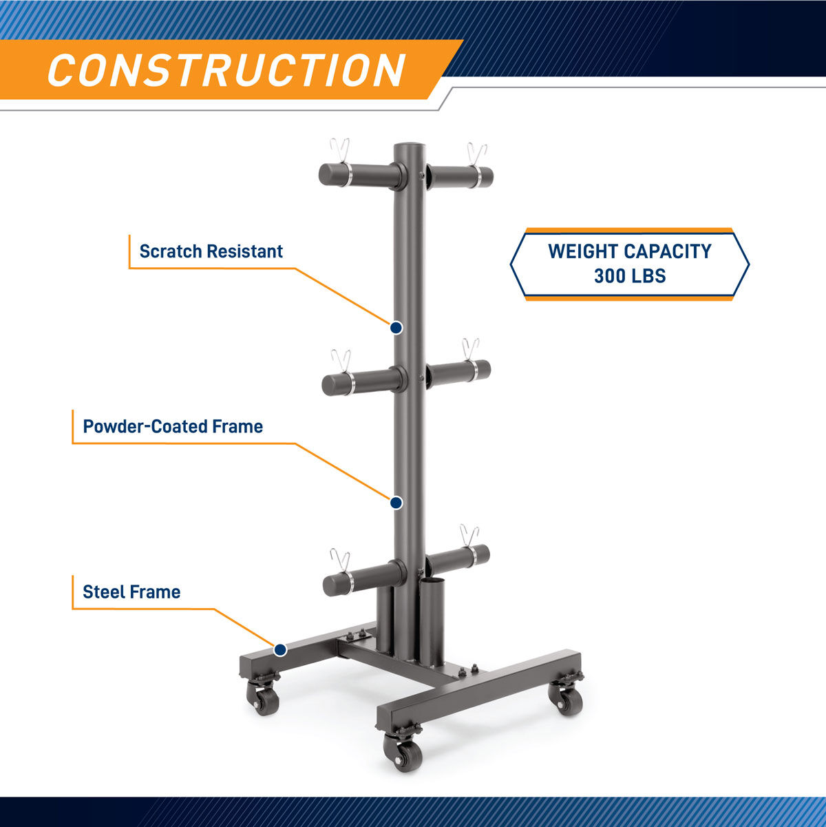 Marcy 6-Peg Olympic Plate Tree and Bar