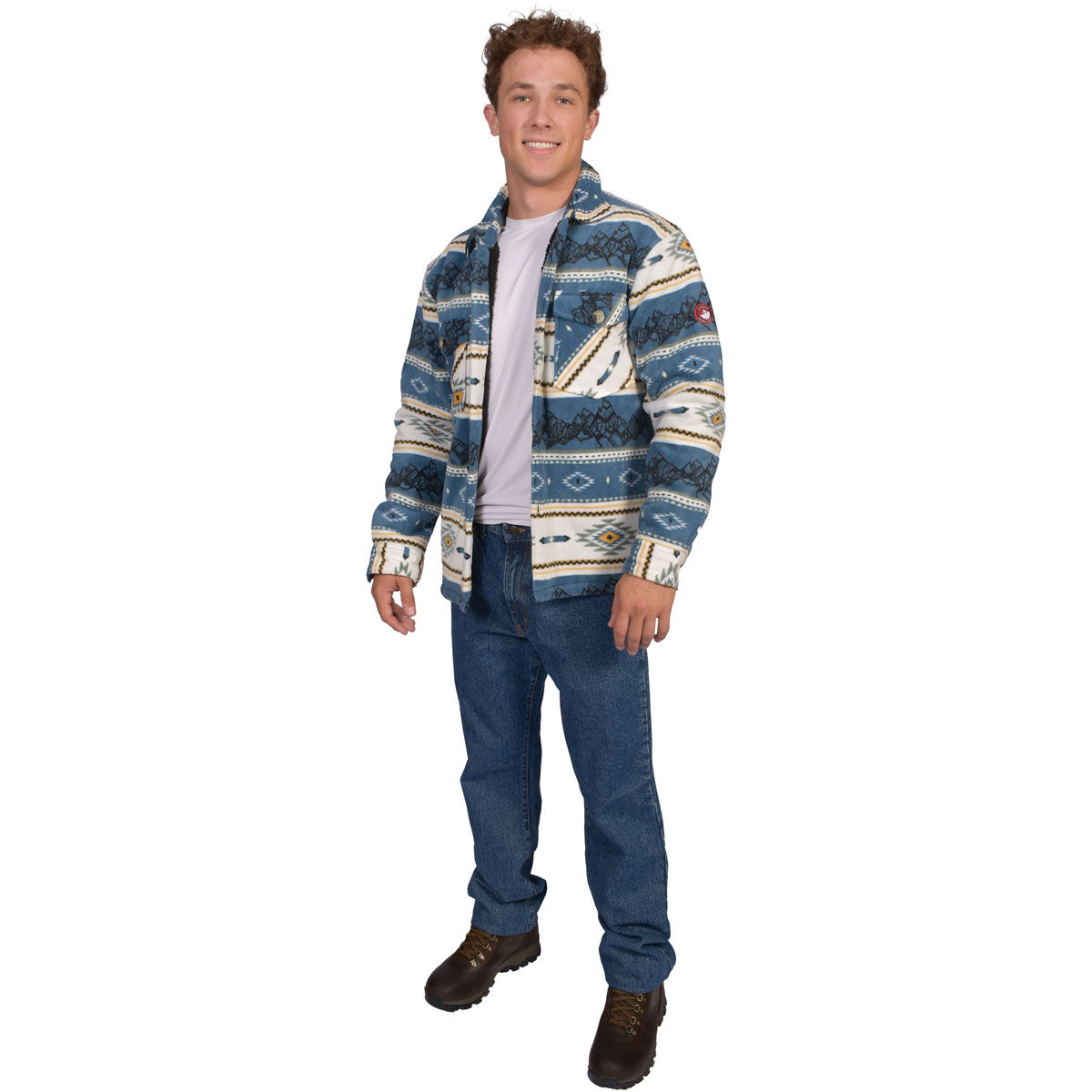 Canada Weather Gear Men's Sherpa Lined Fleece Shacket