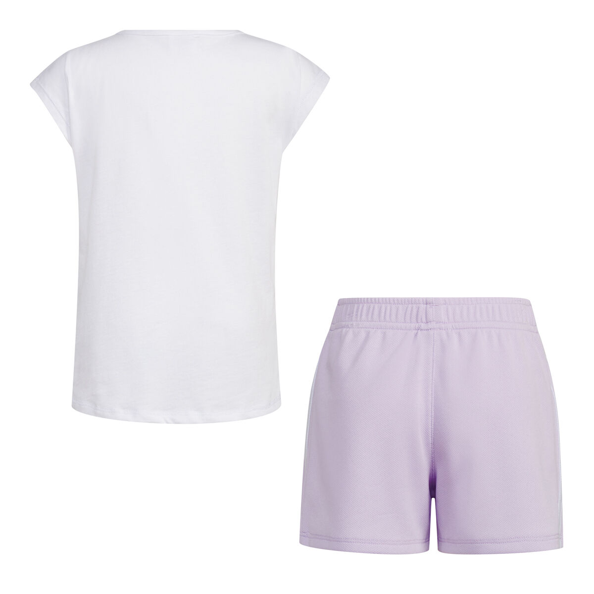 adidas Girls' 2-Piece Graphic Tee & Mesh Shorts Set