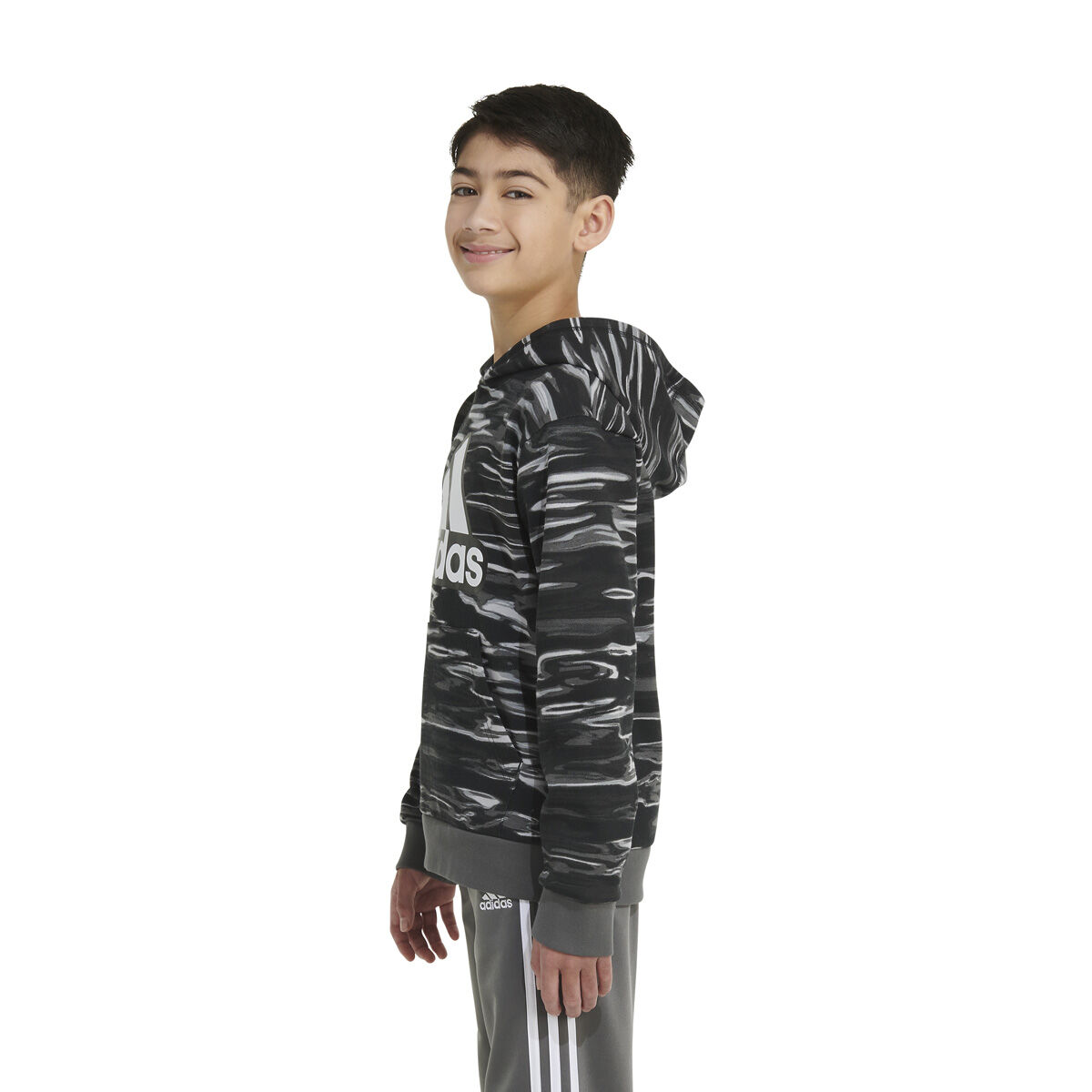 adidas Boys' AOP Liquid Camo Pullover Hoodie