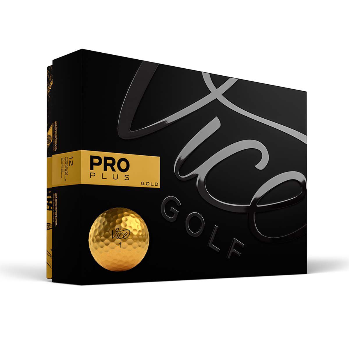 Vice Golf ProPlus Gold Vice 12 Pack Golf Balls
