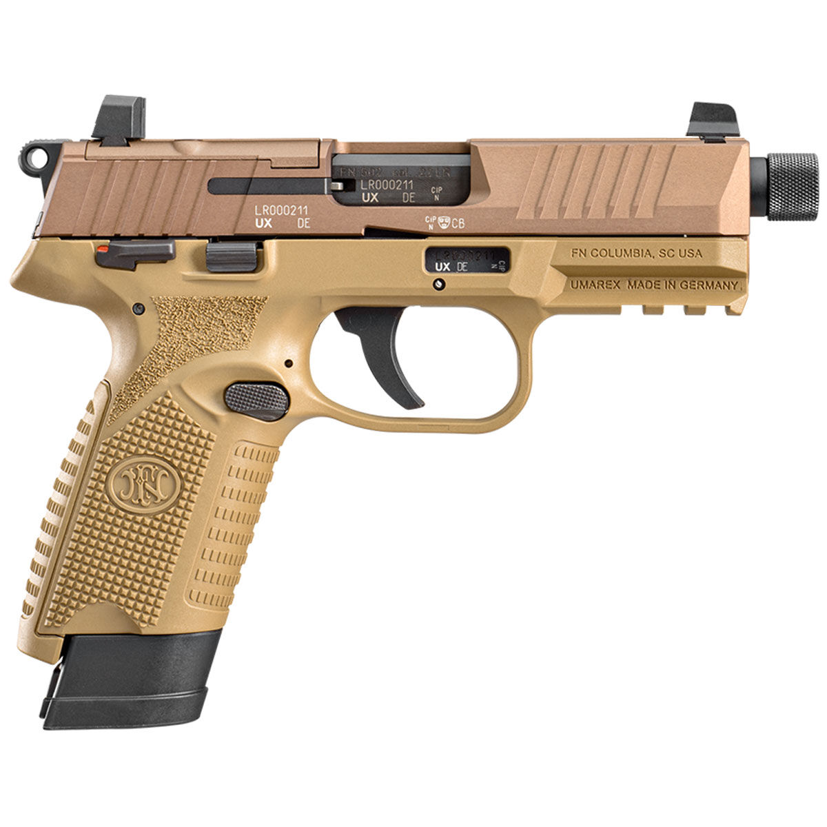 Fn 502T 22LR FDE Semi-Auto Pistol