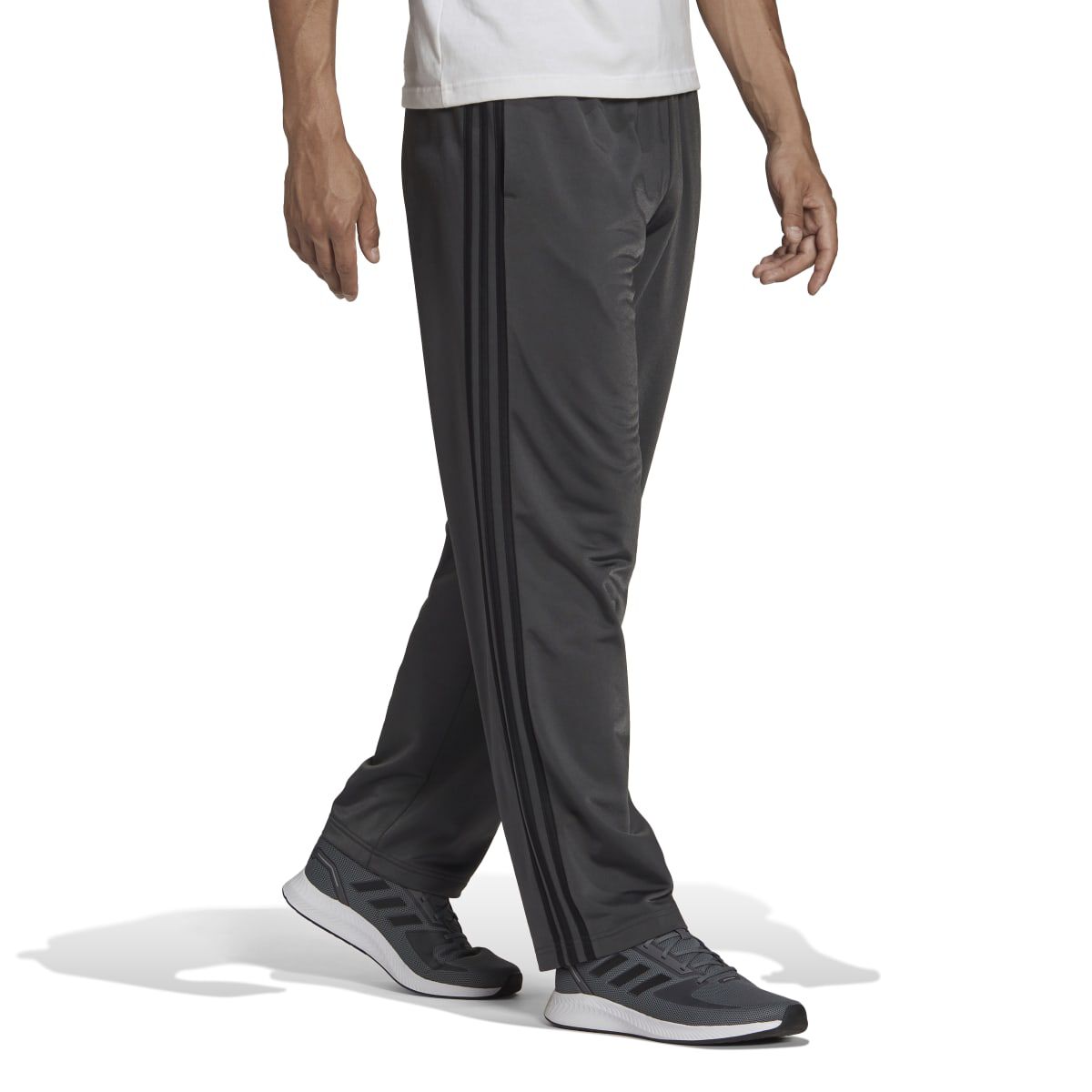 adidas Men's Primegreen Essentials Warm-Up Open Hem 3-Stripes Track Pants