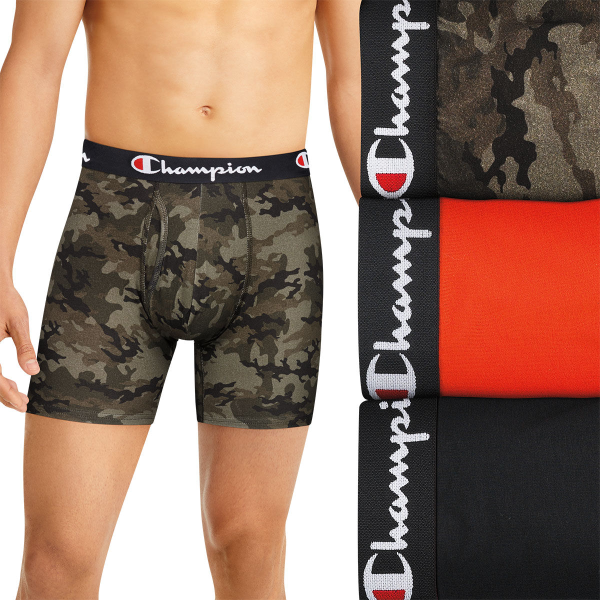 Champion Men's Cotton Stretch Boxer Briefs