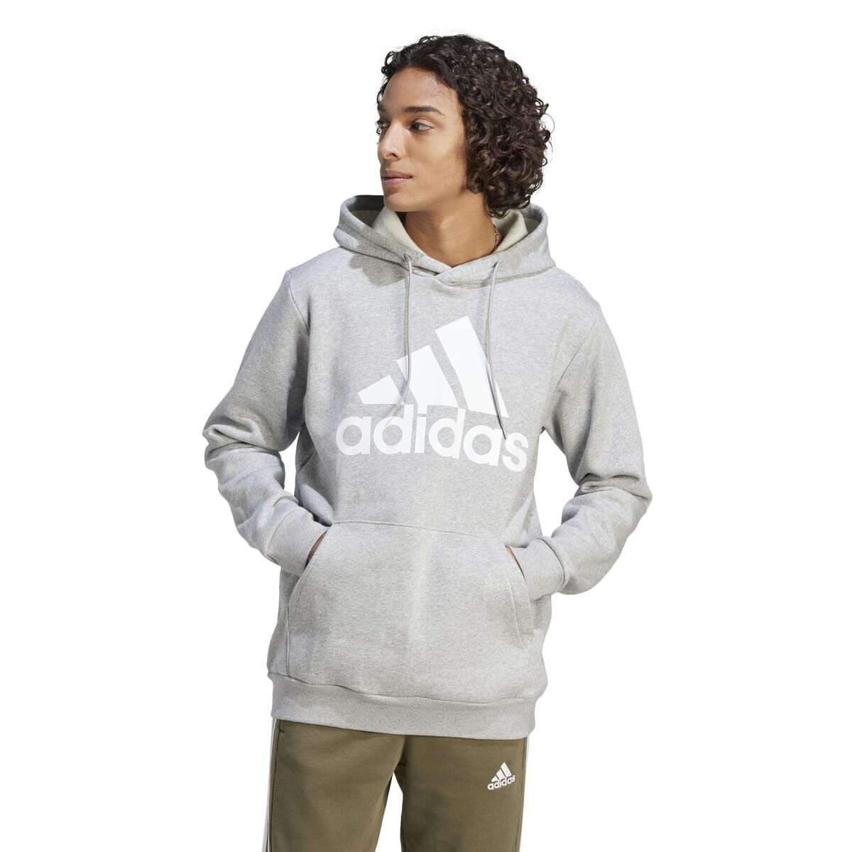 adidas Men's Big Logo Flc Hood