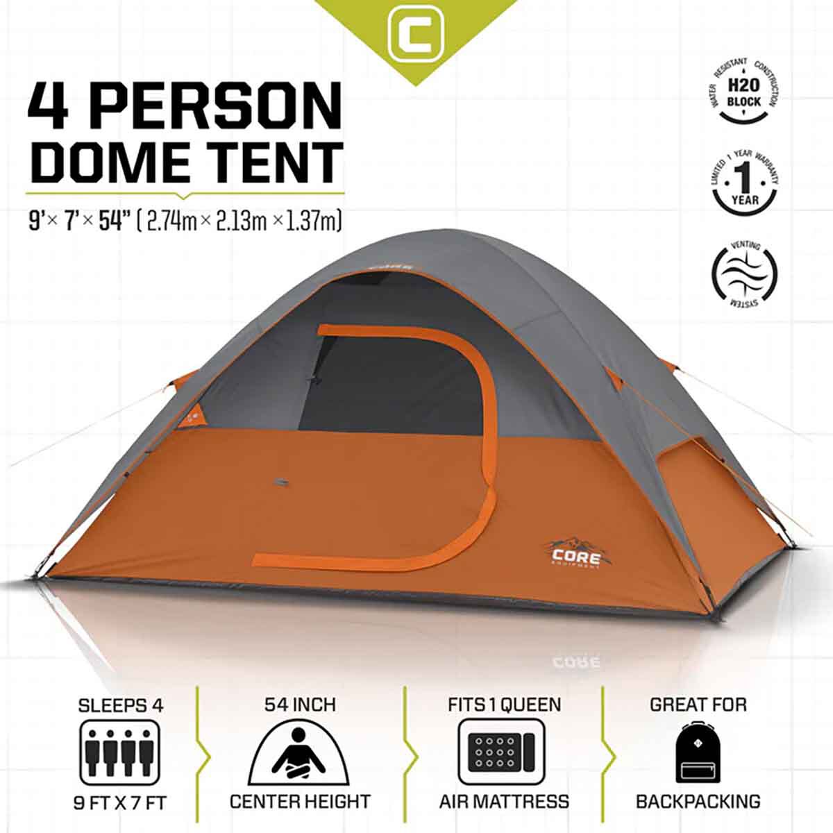 Core Equipment Core 4P Dome Tent