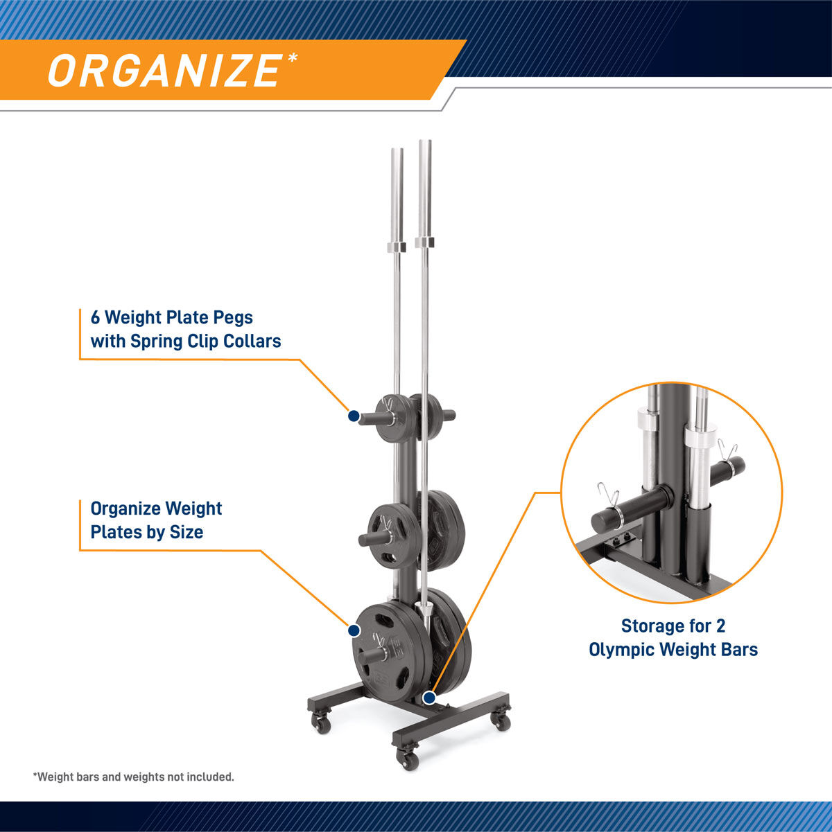 Marcy 6-Peg Olympic Plate Tree and Bar