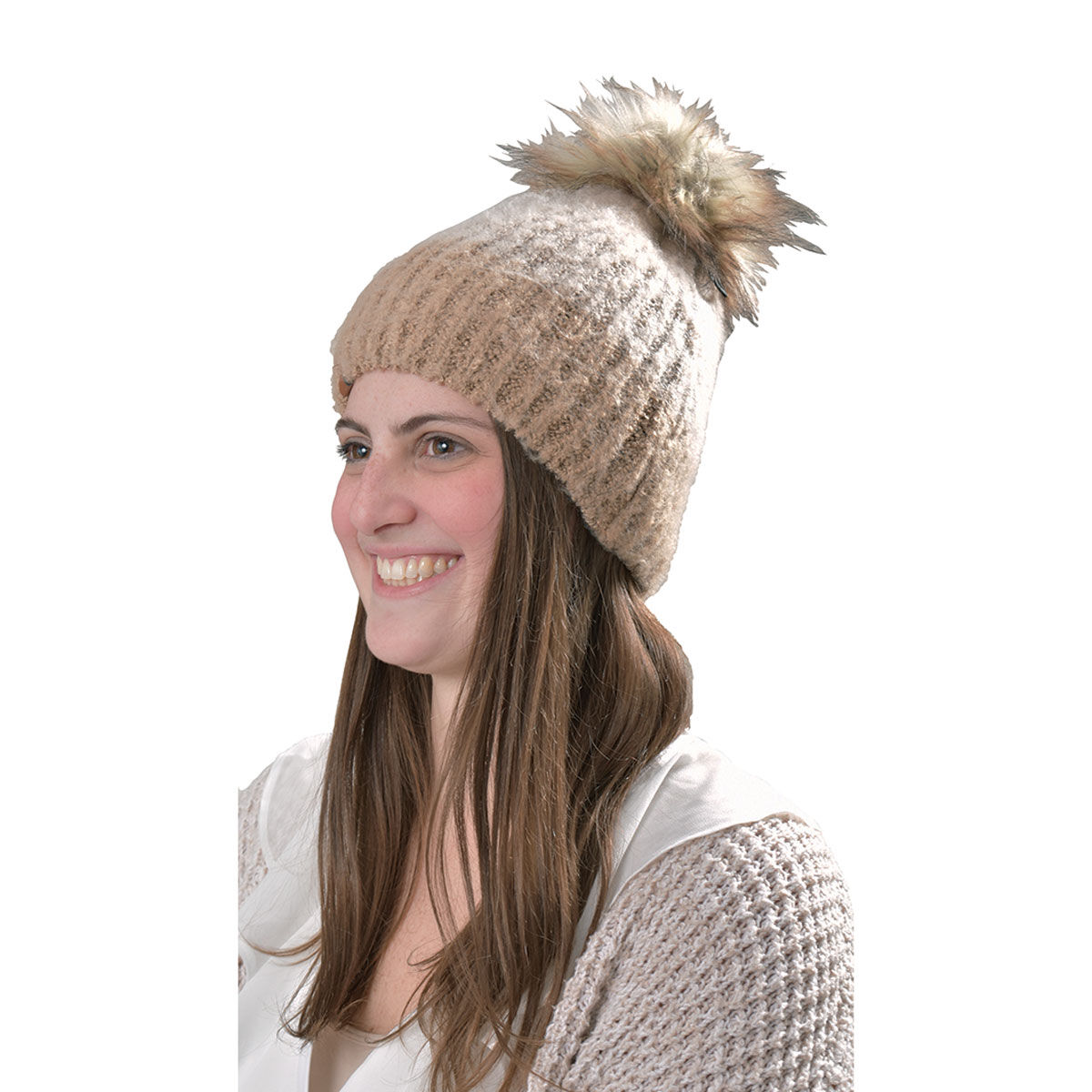 David & Young Women's Fur Liner Beanie