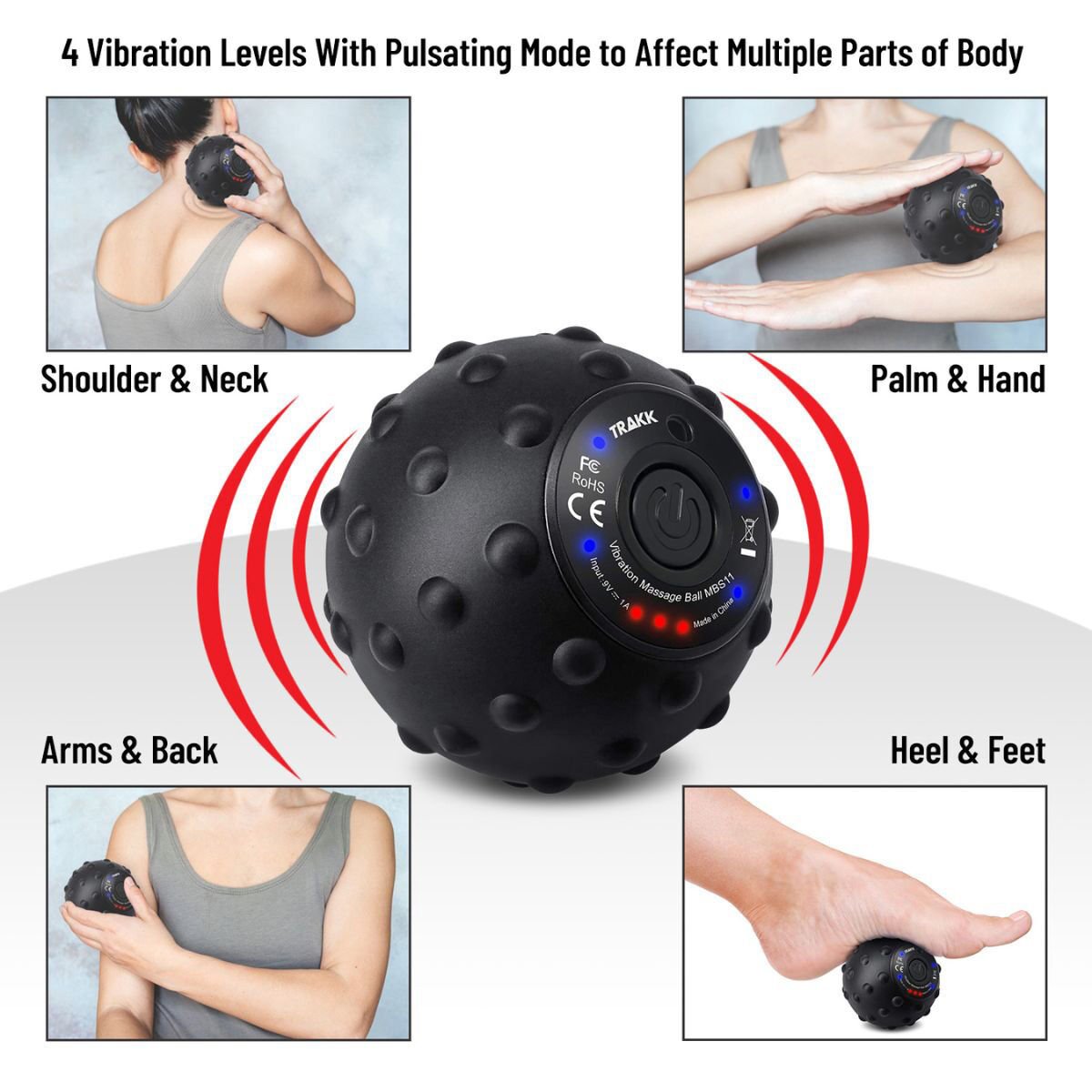 Trakk 4-SPEED VIBRATING MASSAGE BALL