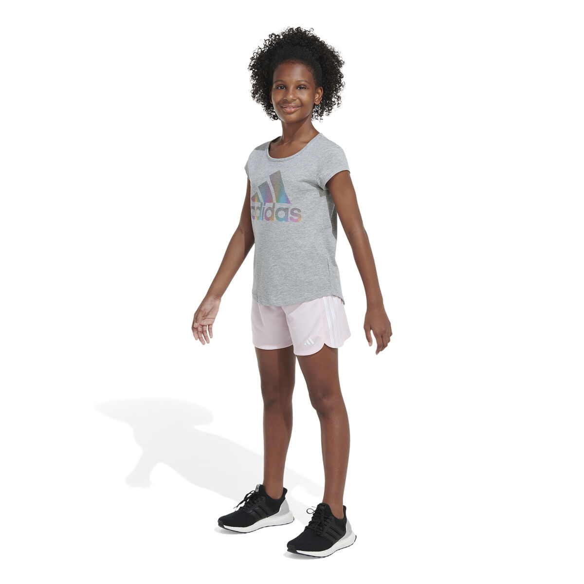 adidas Girls' AEROREADY® 3-Stripe Pacer Mesh Shorts