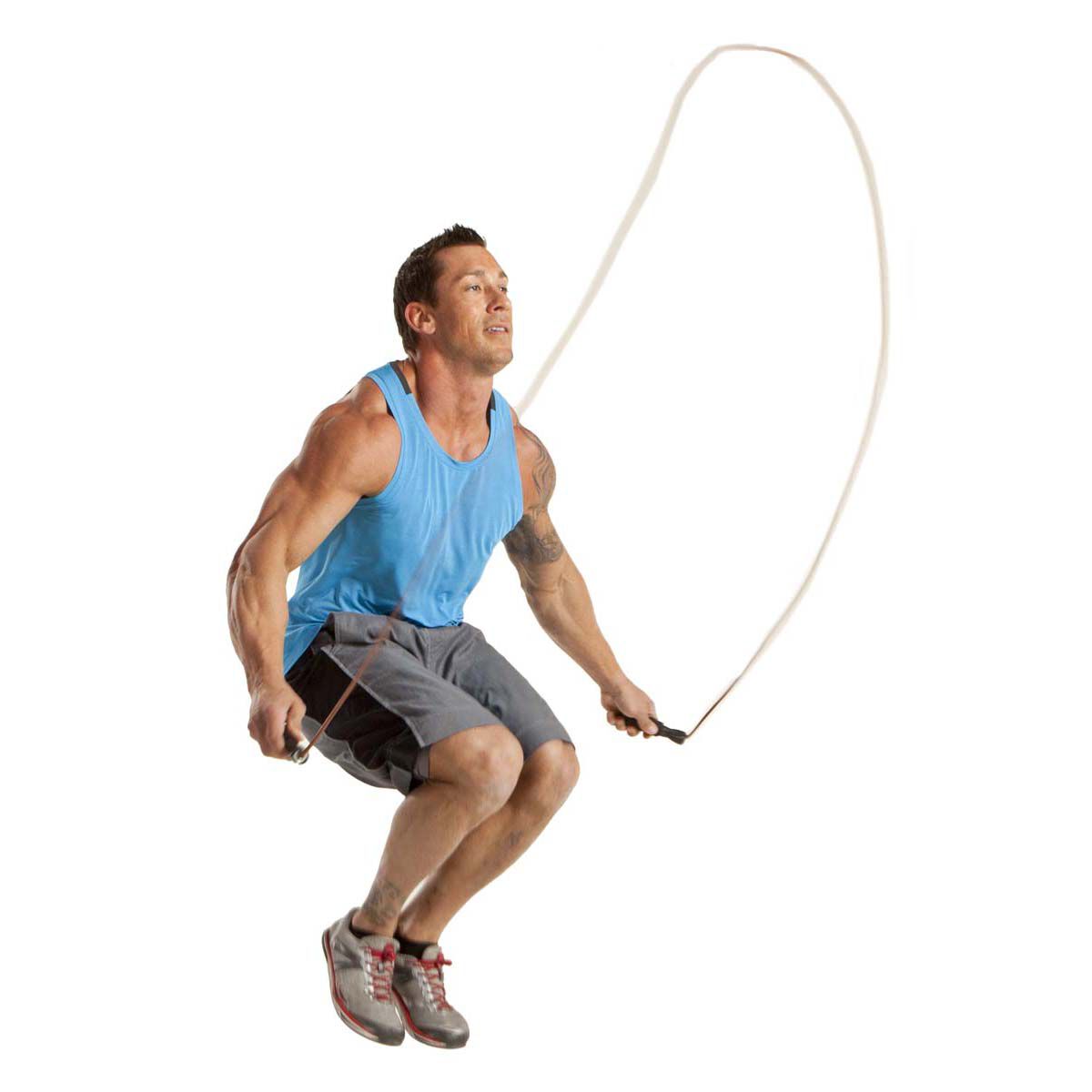 Go Fit 9' Leather Jump Rope with Foam Padded Handles