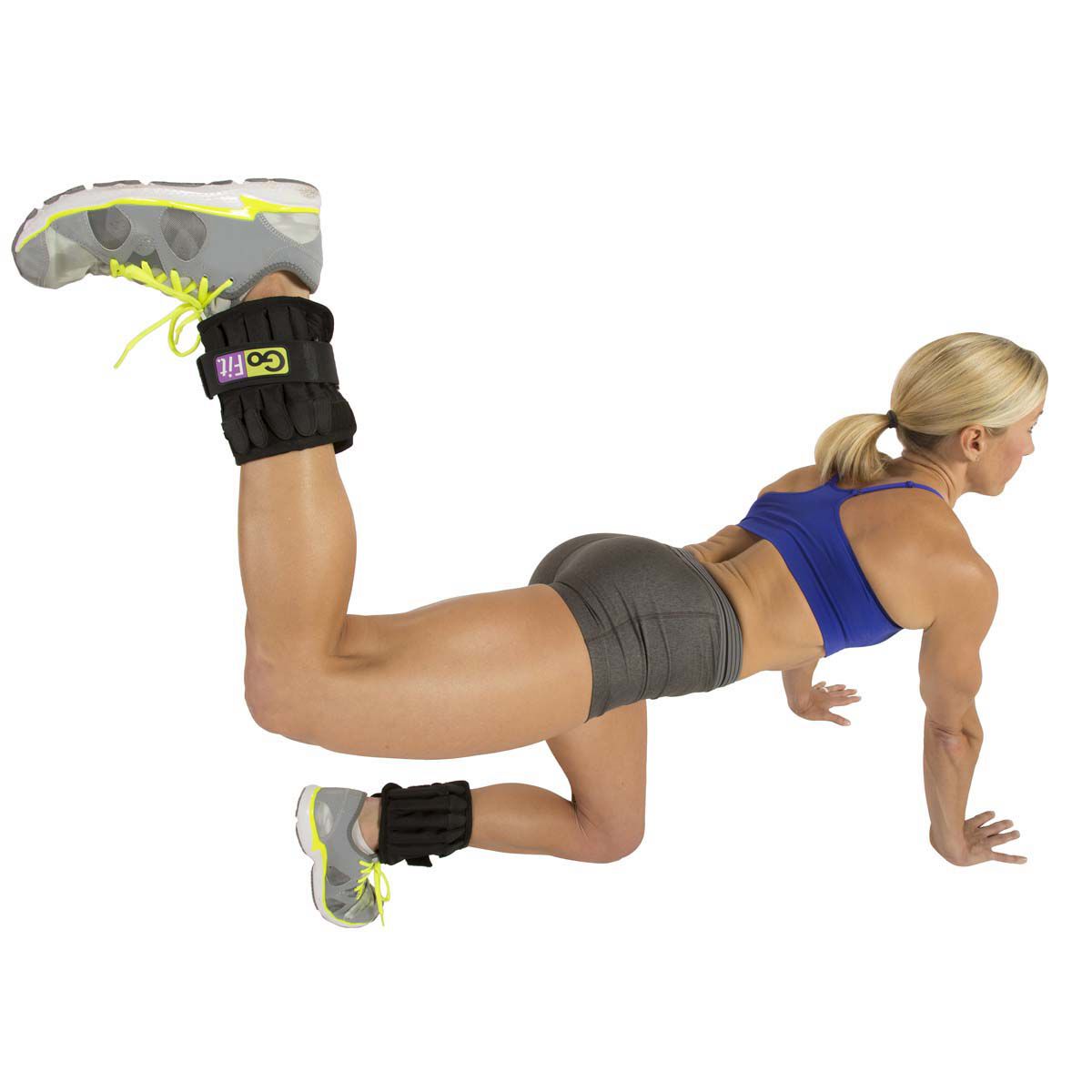 Go Fit 10lb Padded Adjustable Ankle Weights Set