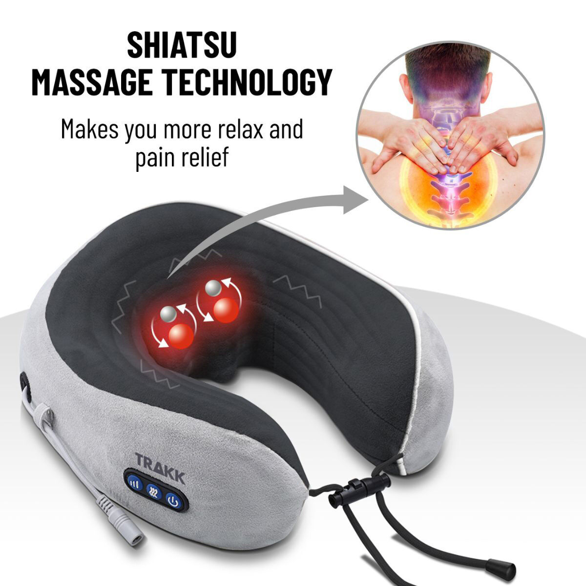 Trakk Wireless Neck Massage Pillow