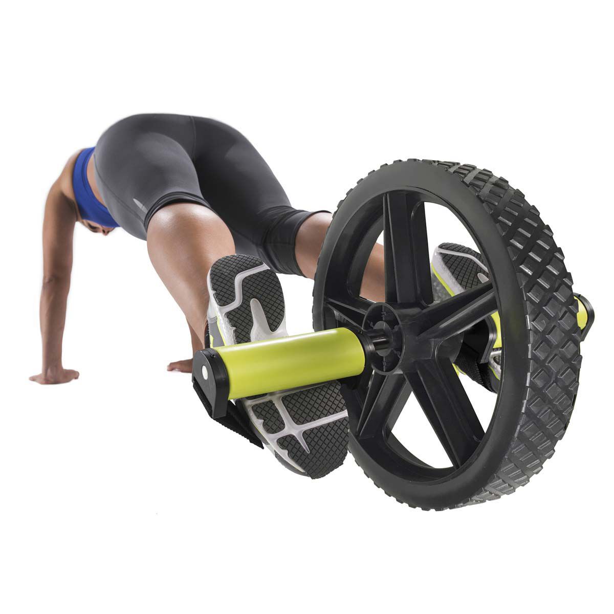 Go Fit Extreme Abdominal Wheel With Slip-Resistant Hand/Foot Handles with Training Manual
