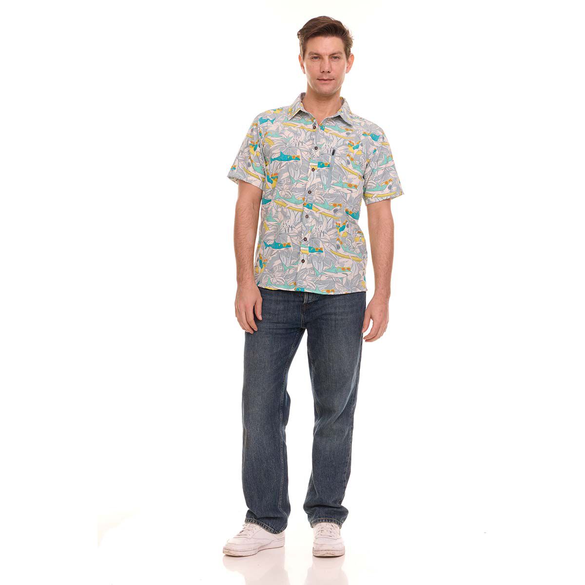 Canada Weather Gear Men's Poly Perforated Woven Shirt