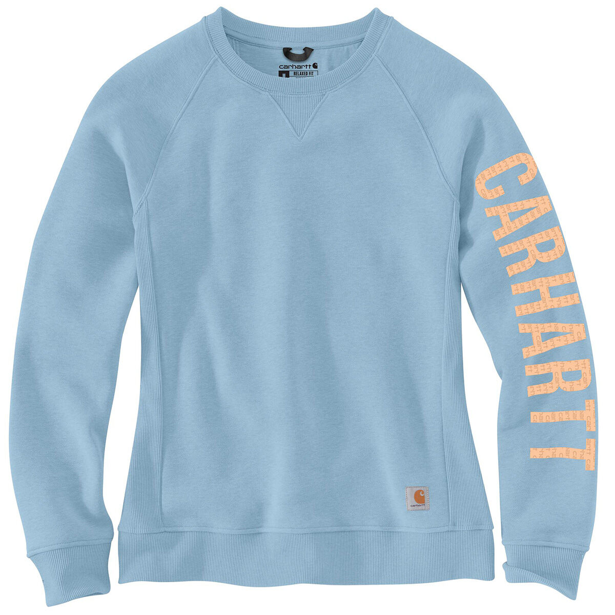 Carhartt Relaxed Fit Midweight Crewneck Block Logo Sleeve Graphic Sweatshirt