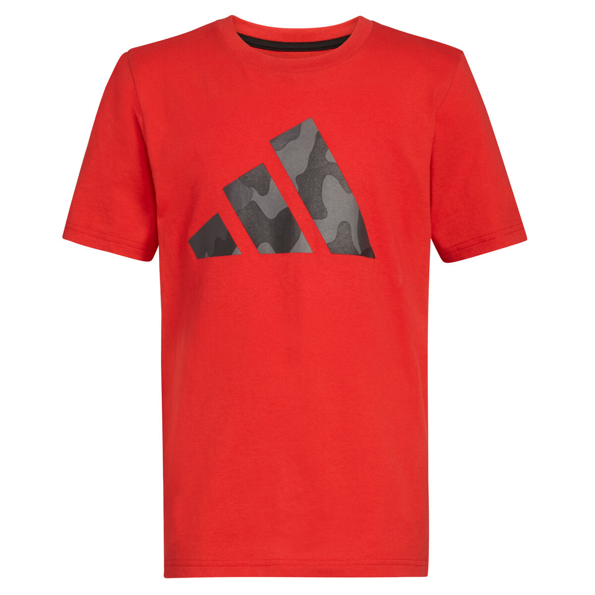 adidas Boys' Shorts Sleeve Camo Logo Tee