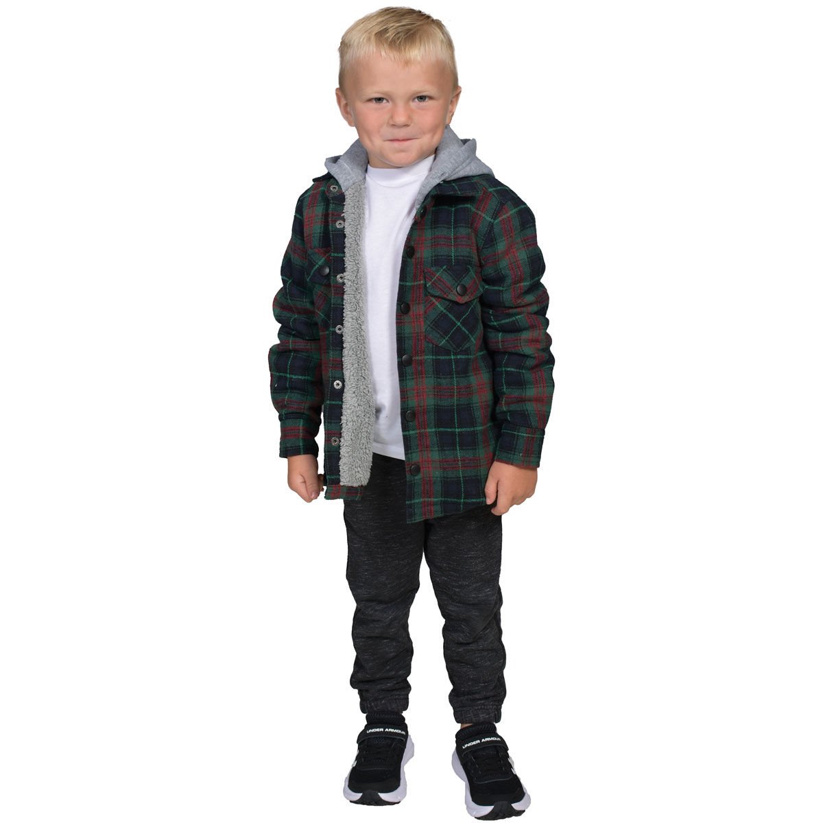 Flint Workwear Boy's Sherpa Lined Shirt Jacket