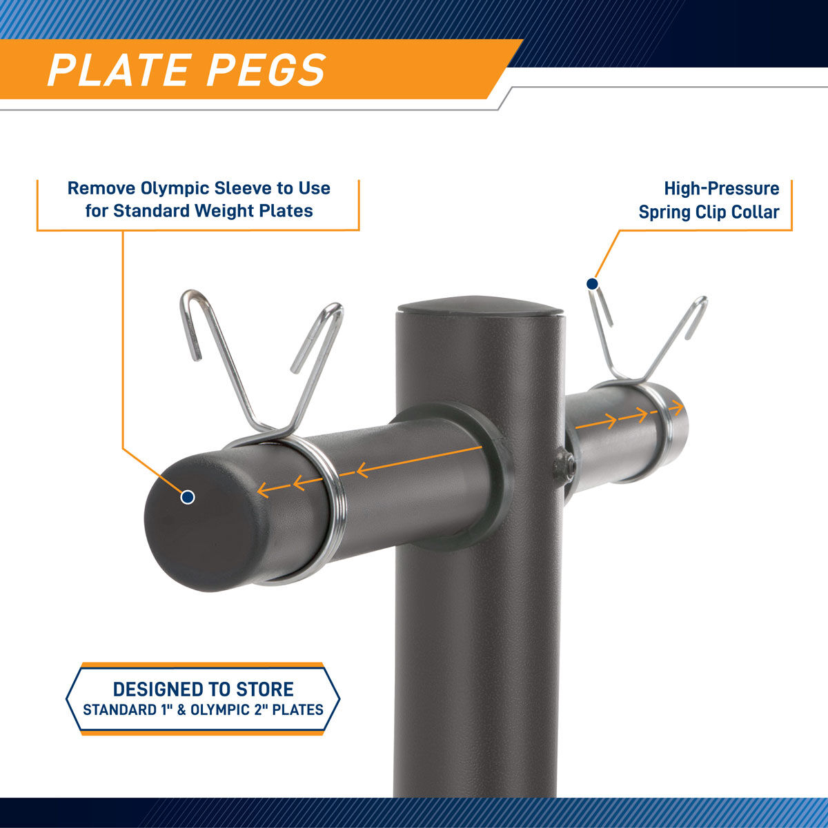Marcy 6-Peg Olympic Plate Tree and Bar
