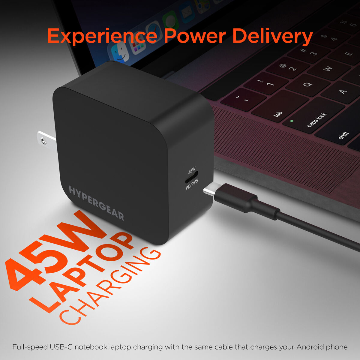 Hypergear SpeedBoost 45W USB-C PD Laptop Wall Charger with PPS