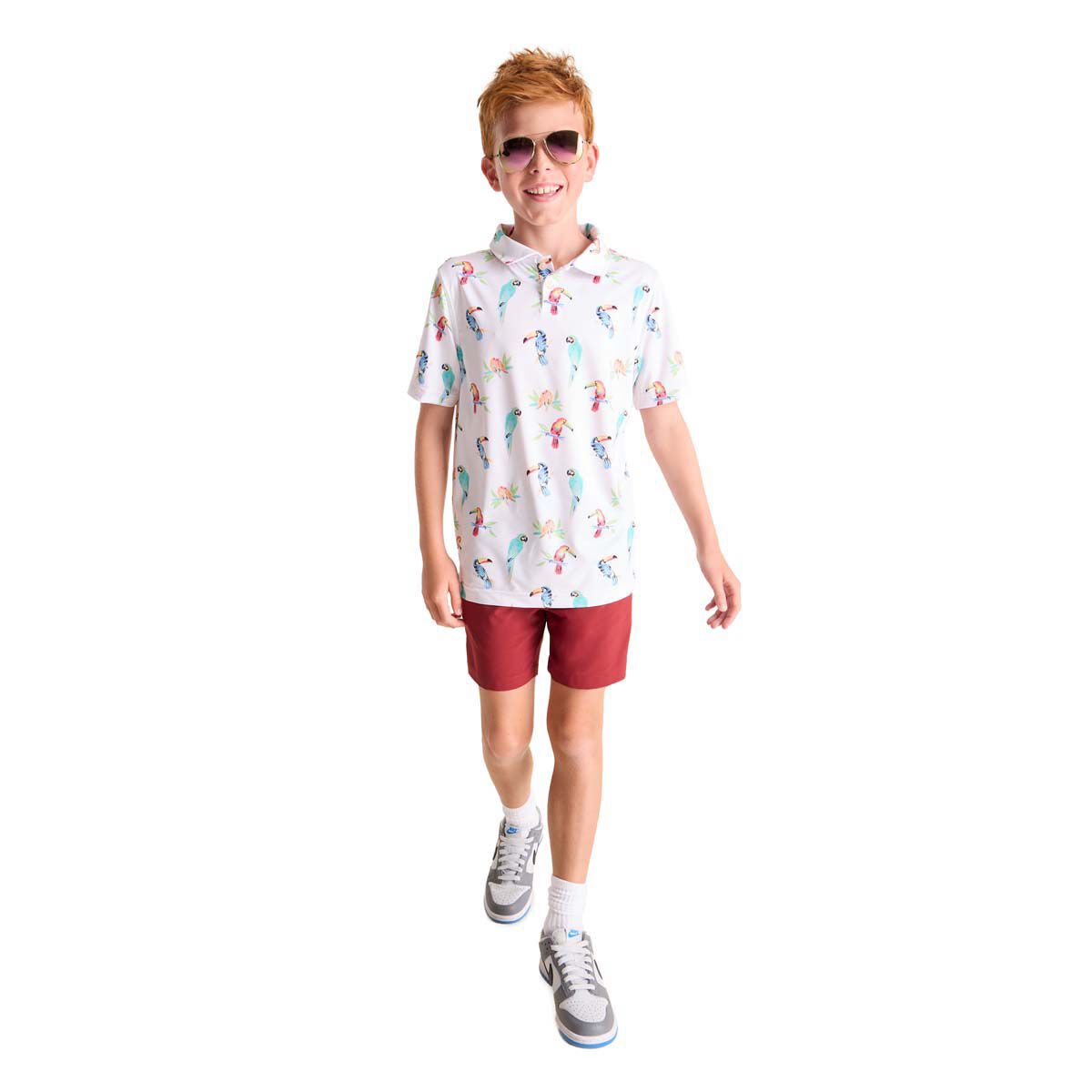 Chubbies Men's Dude Where's Macaw (Boys Performance Polo)