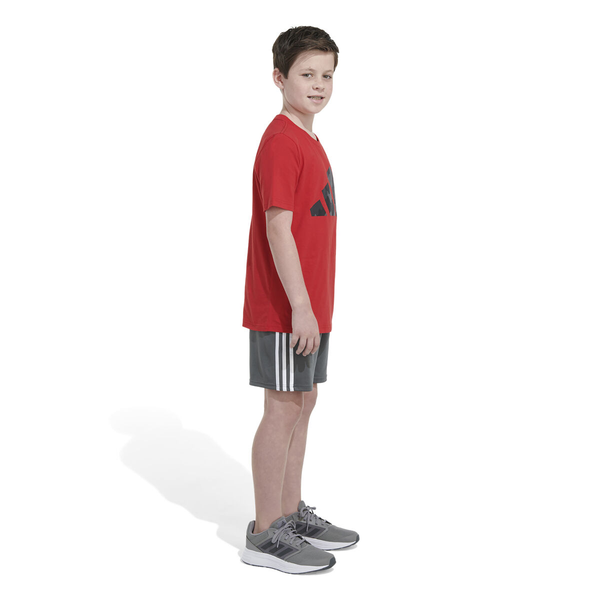 adidas Boys' Shorts Sleeve Camo Logo Tee