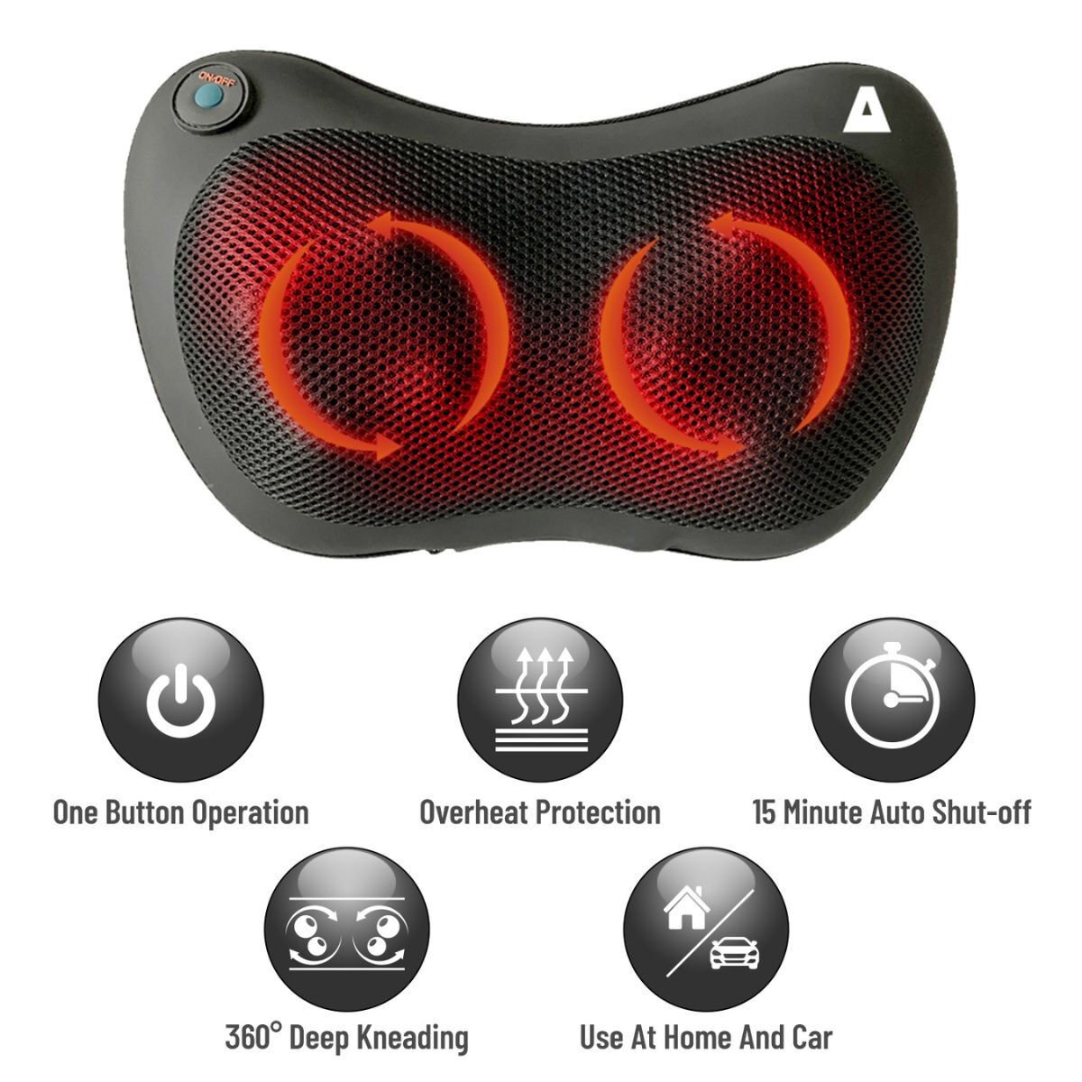 Trakk Shiatsu Car And Home Massager With Heat