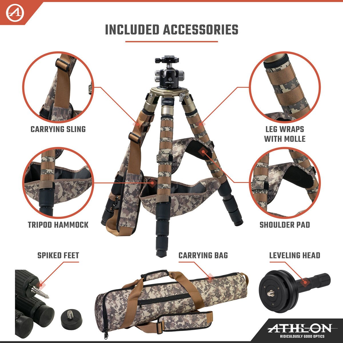 Athlon Optics Midas CF32 Carbon Tripod