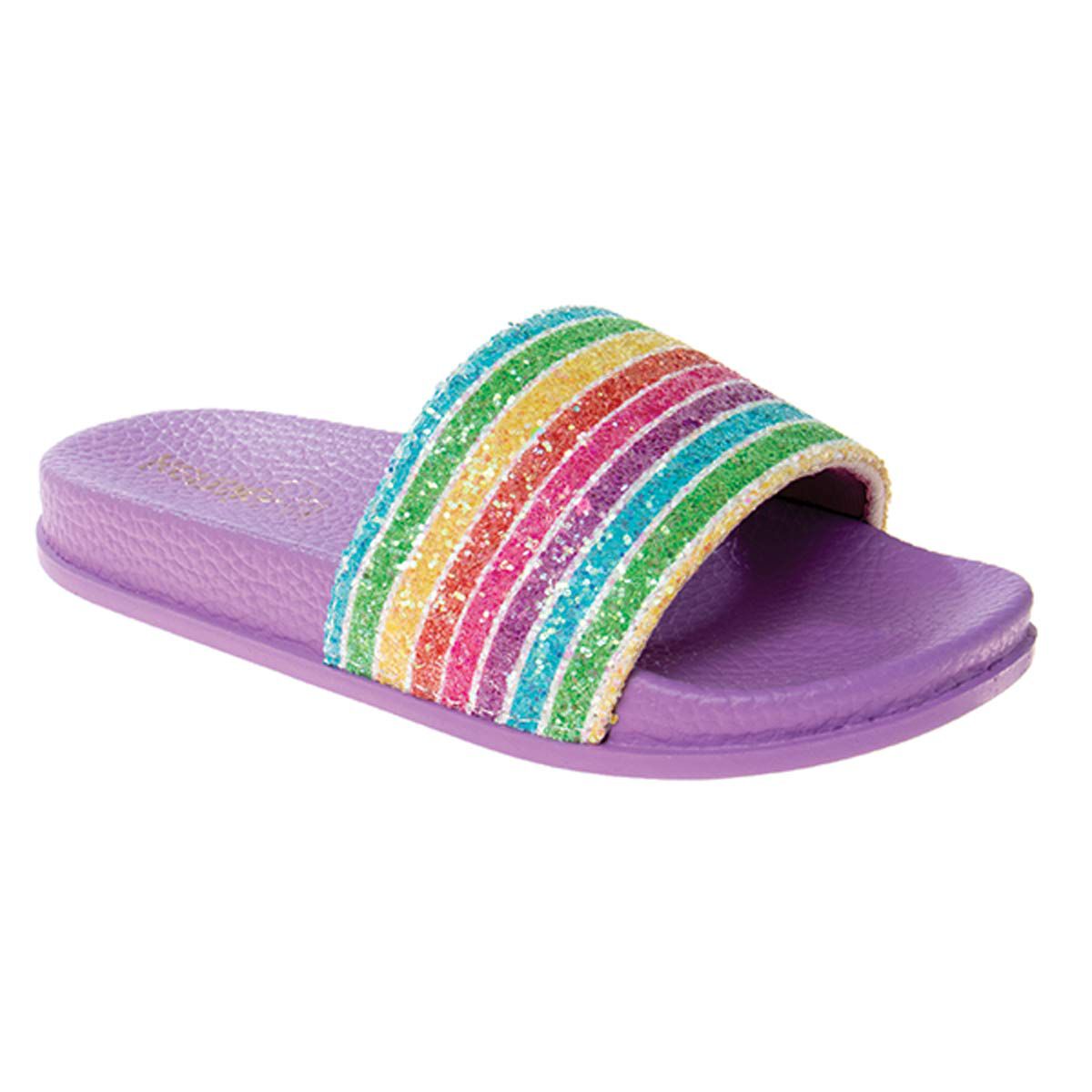 Kensie Girl Girls' Multi Glitter Slides
