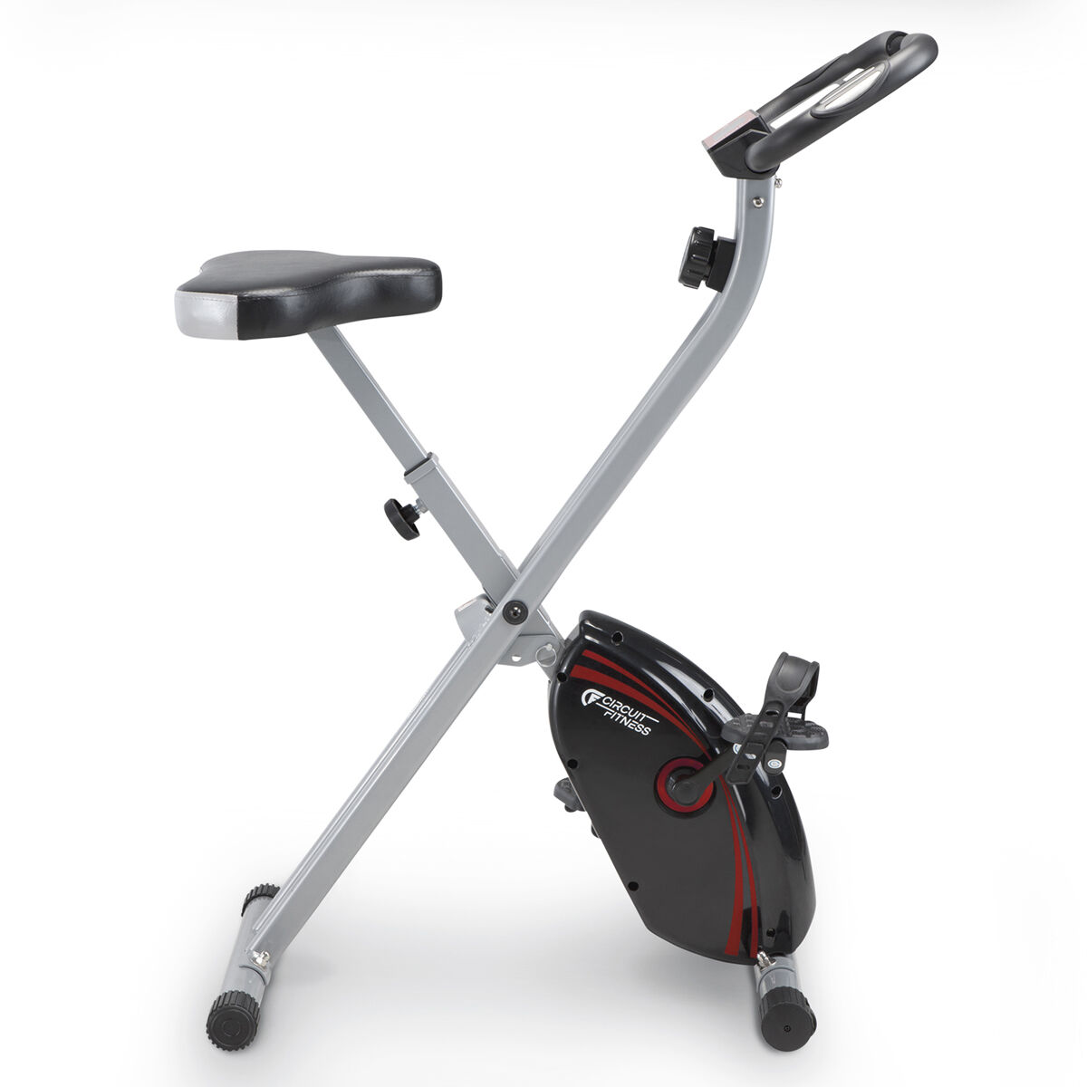 Circuit Fitness Folding Upright Exercise Bike with Adjustable Resistance