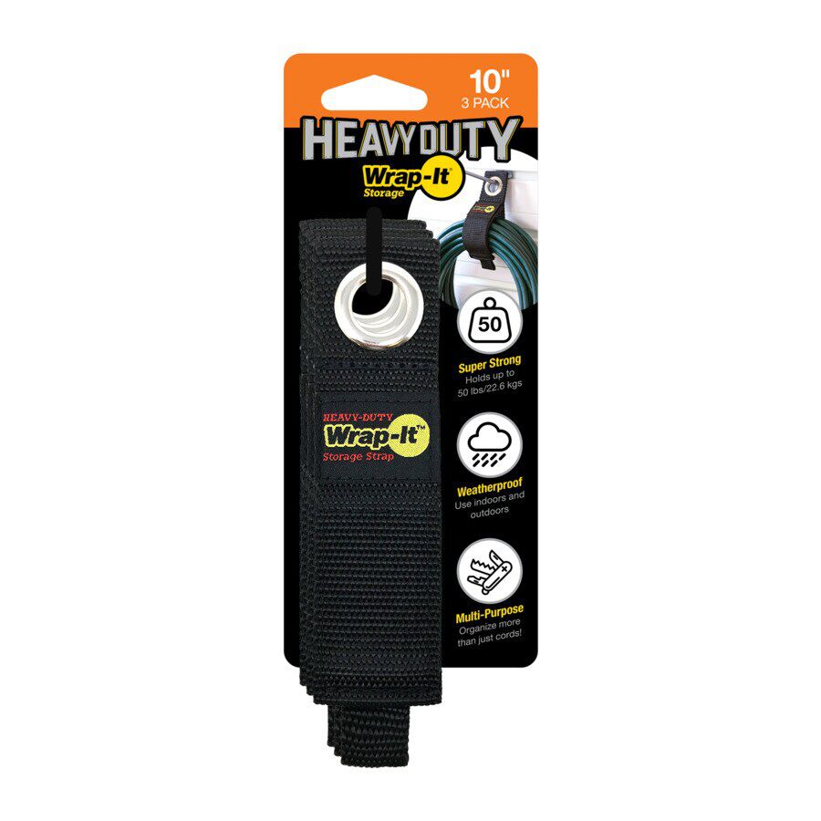 Wrap-it Storage 10in 3 Pack Heavy Duty Straps