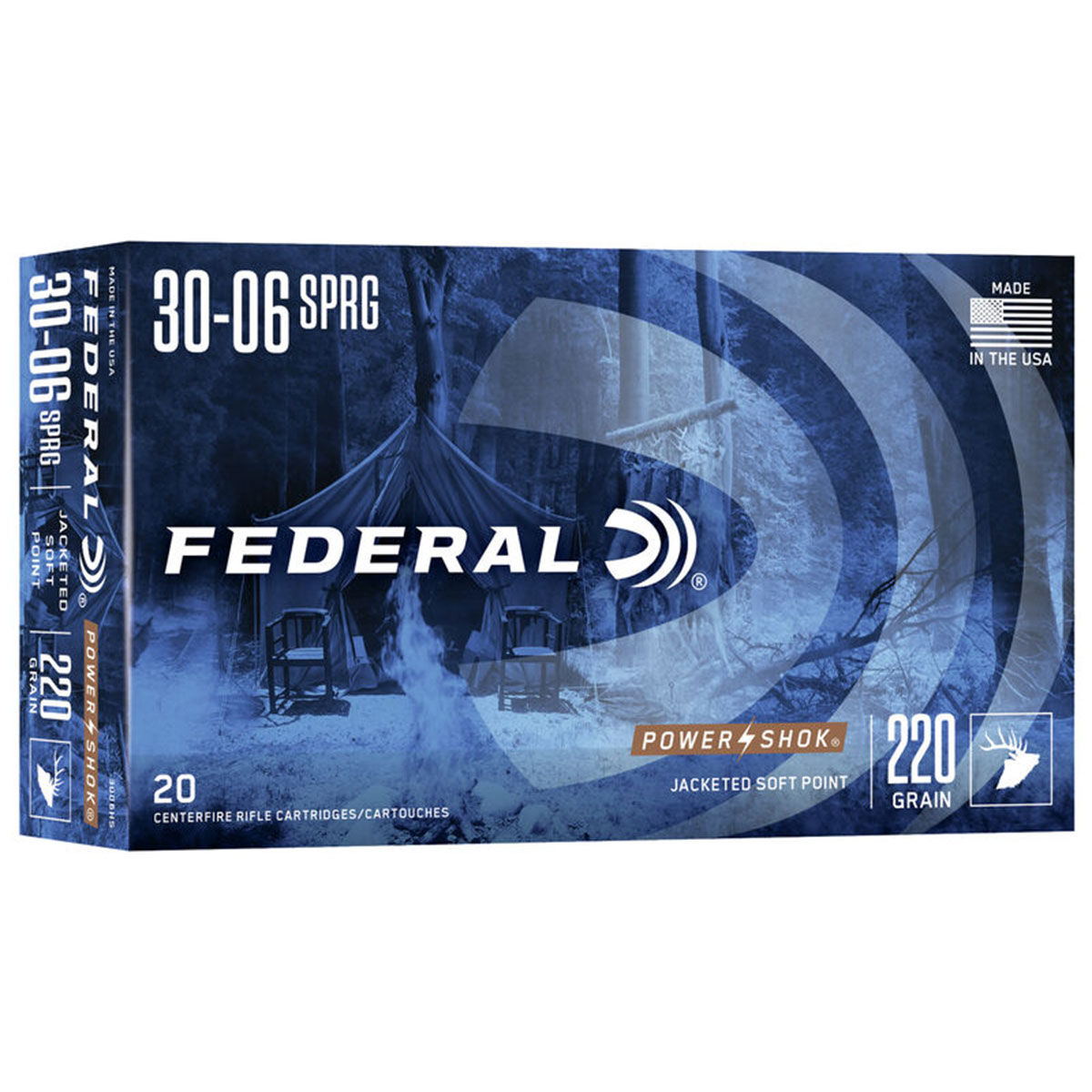 Federal 220 Grain Power-Shok Rifle 30-06 Springfield