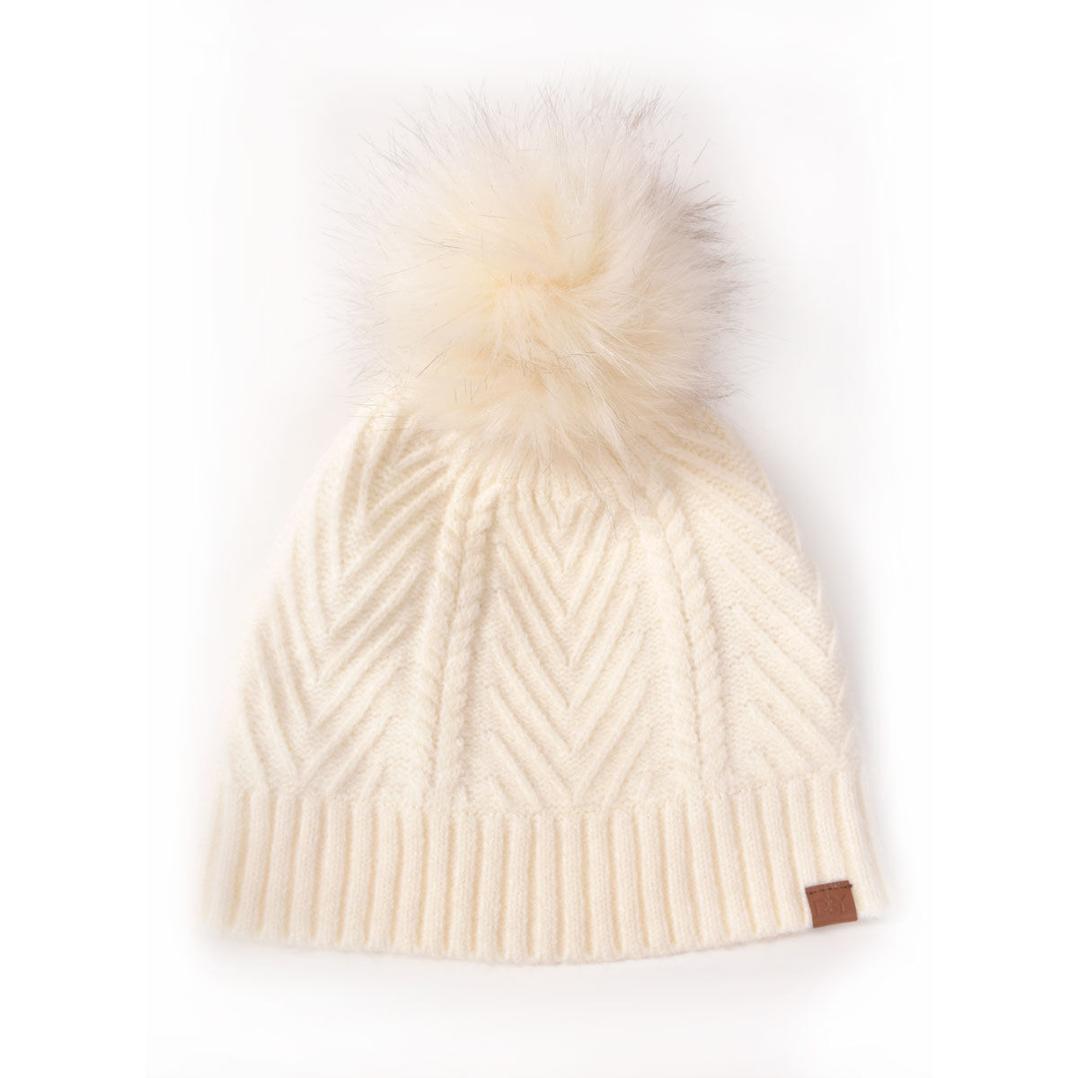 David & Young Women's Slinky Beanie with Faux Fur